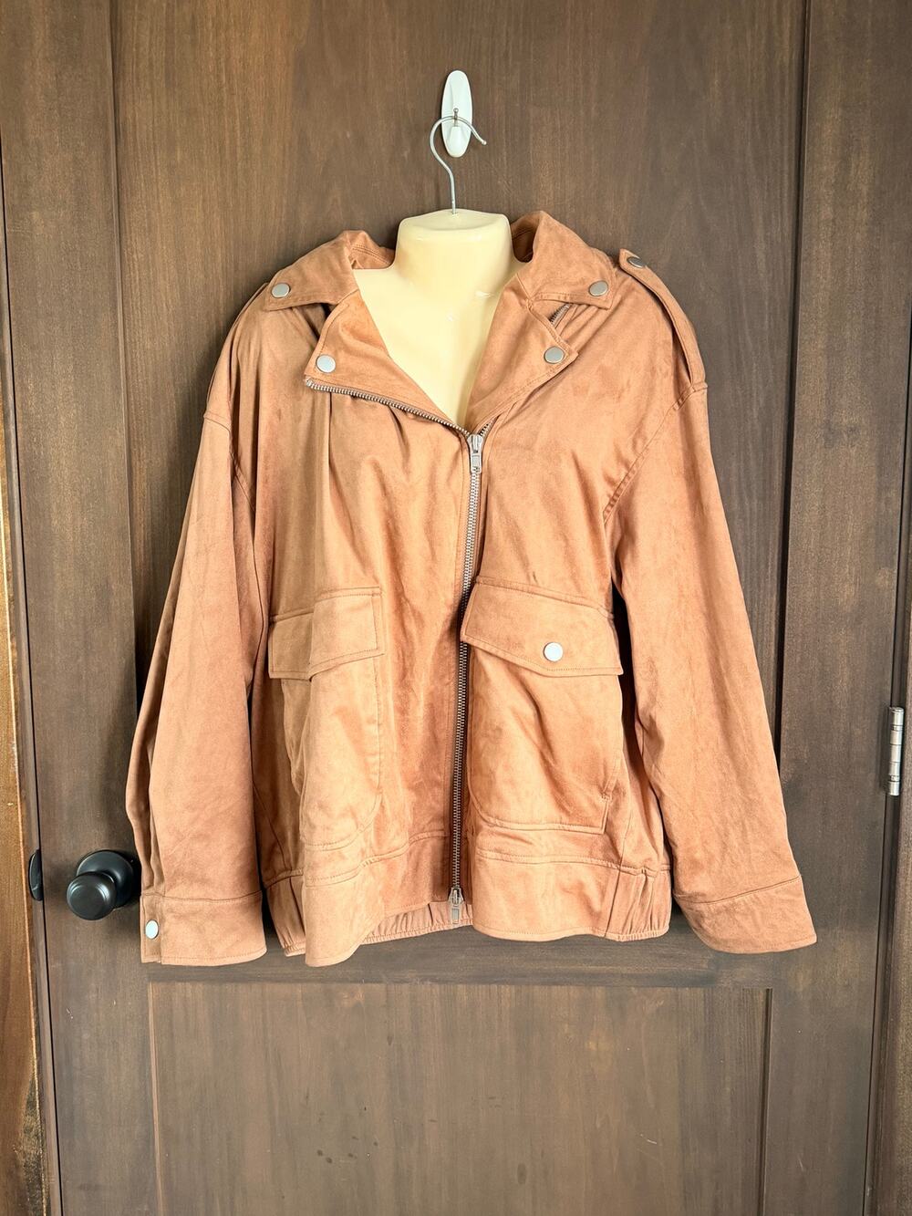Future Collective Women's Suede Motyo Jacket Relaxed Large